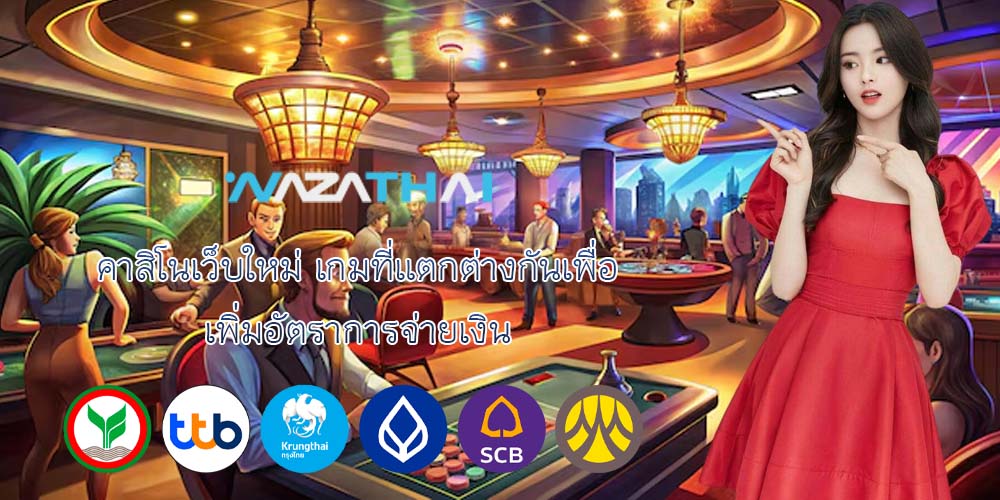 คาสิโนเว็บใหม่ เกมที่แตกต่างกันเพื่อ เพิ่มอัตราการจ่ายเงิน